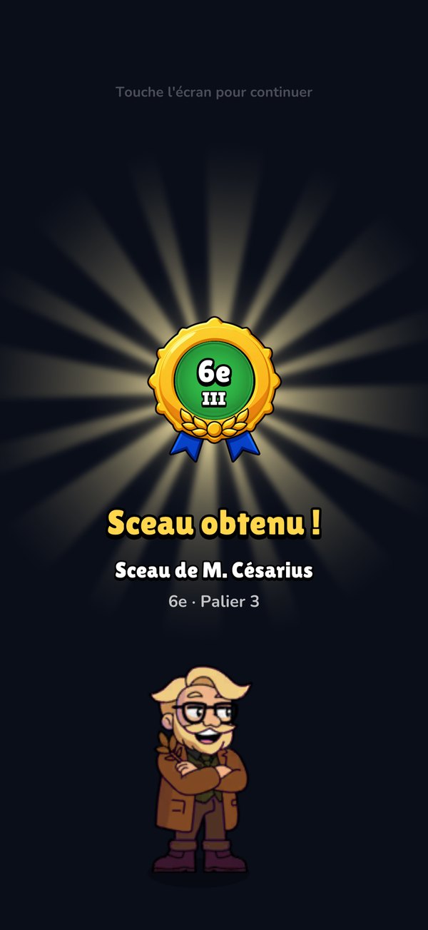 Remise du Sceau de M. Césarius
